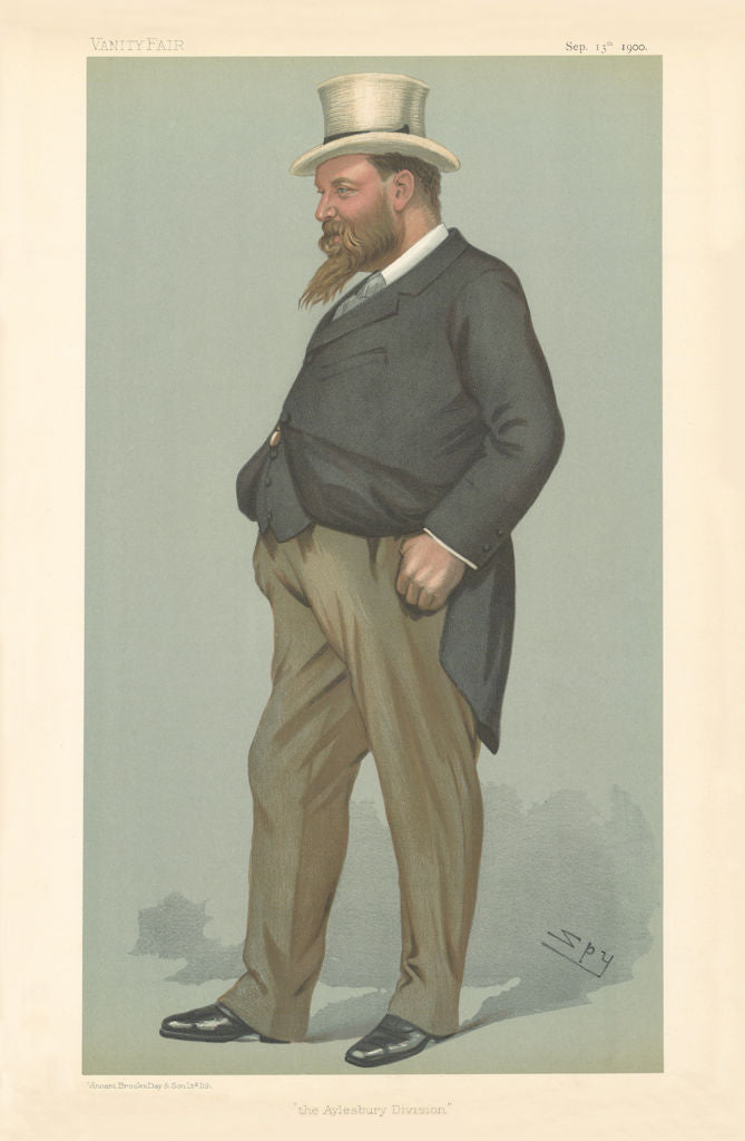 VANITY FAIR SPY CARTOON Lionel Walter Rothschild 'the Aylesbury Division' 1900
